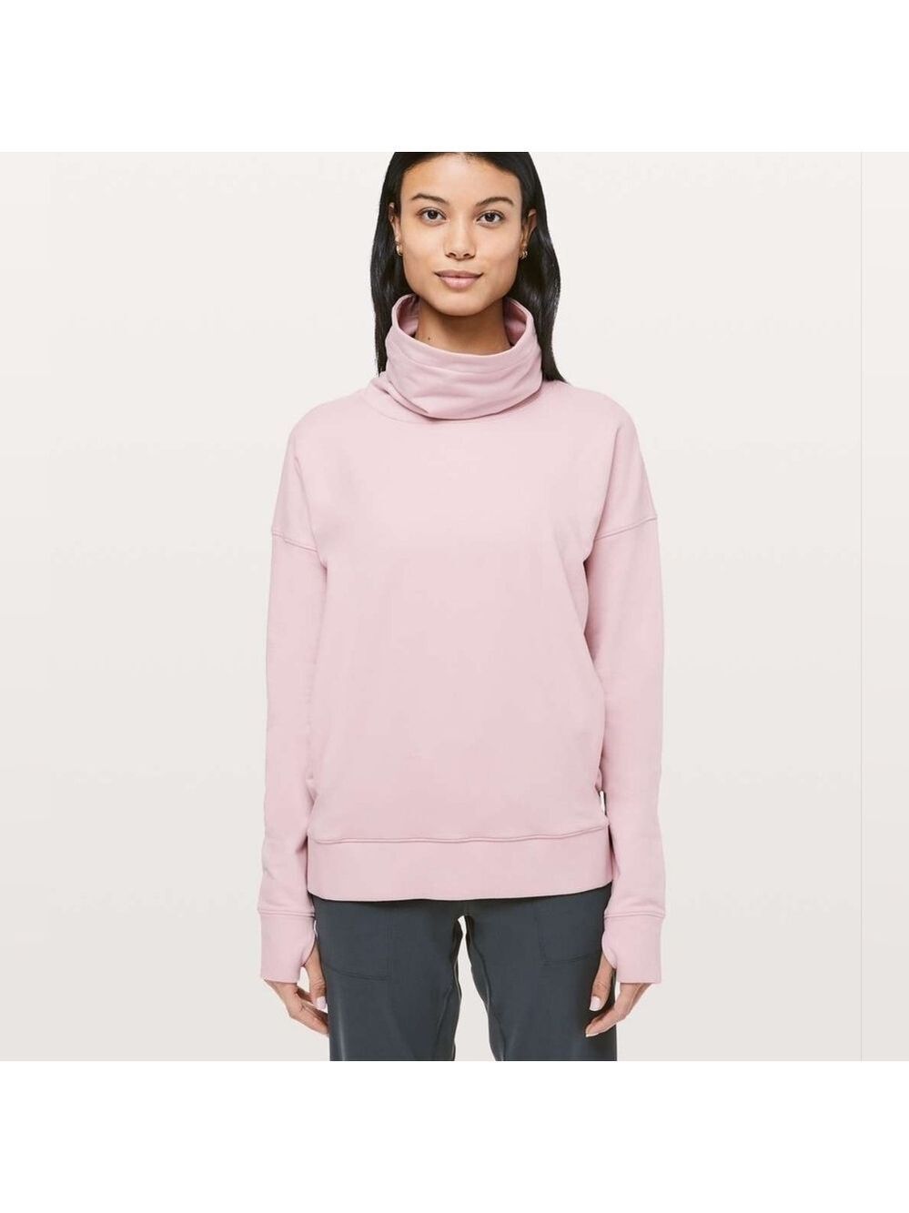 Lululemon Go Forward Cowl Neck Pullover Sweater Kangaroo Pocket Size 6